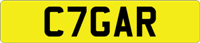 C7GAR Number plate