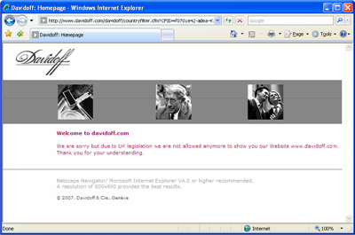 Davidoff Site for UK